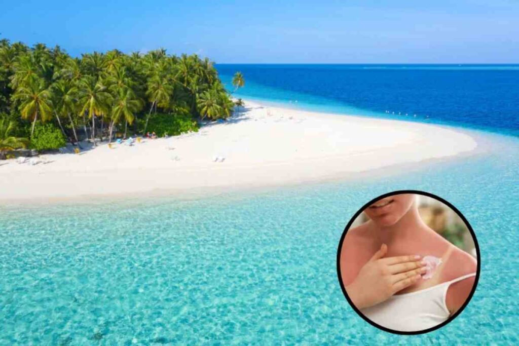 Vacanza isola, sole pericoloso