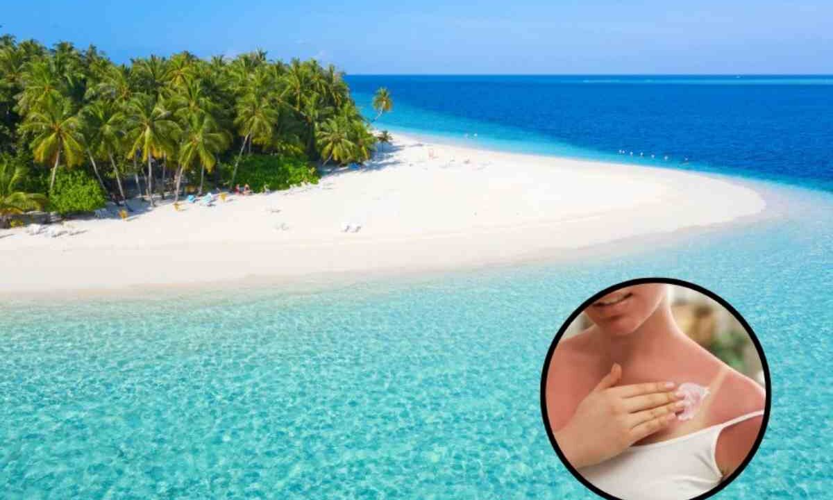 Vacanza isola, sole pericoloso