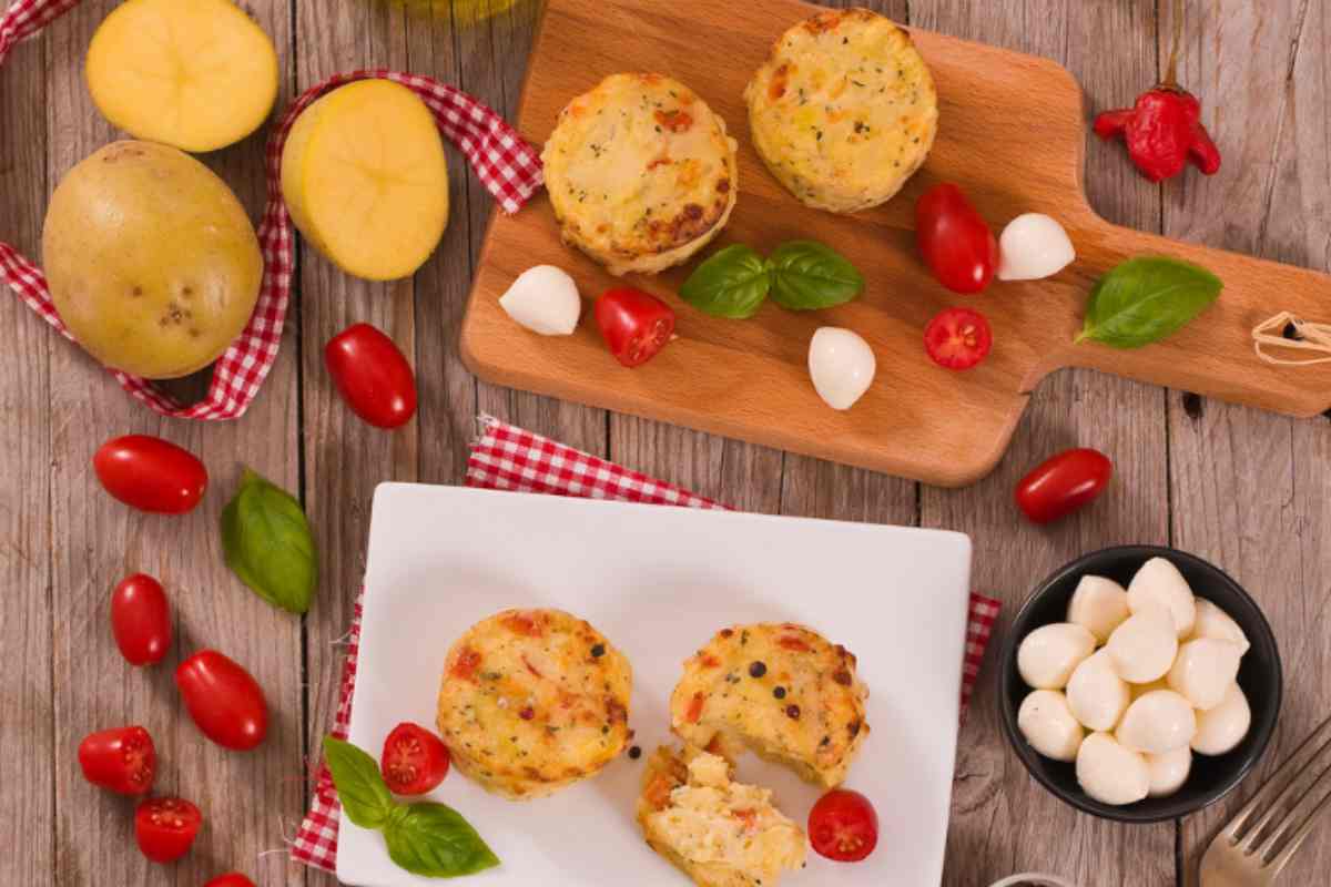 Torta di patate e mozzarella 